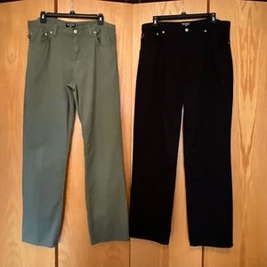 Polo Jeans Ralph Lauren for Women 2 pairs: Black and Turf Green Size 12